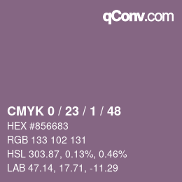 カラーコード: CMYK 0 / 23 / 1 / 48 | qconv.com