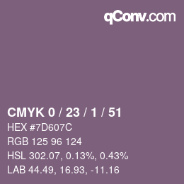 Color code: CMYK 0 / 23 / 1 / 51 | qconv.com