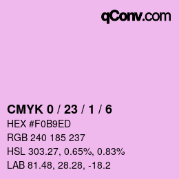 Color code: CMYK 0 / 23 / 1 / 6 | qconv.com