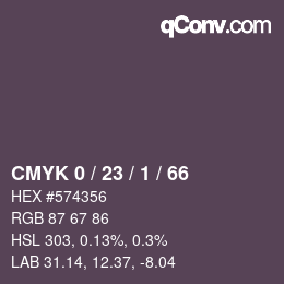 Color code: CMYK 0 / 23 / 1 / 66 | qconv.com