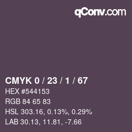 Color code: CMYK 0 / 23 / 1 / 67 | qconv.com