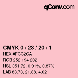 颜色代码: CMYK 0 / 23 / 20 / 1 | qconv.com