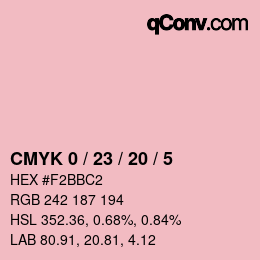 Color code: CMYK 0 / 23 / 20 / 5 | qconv.com