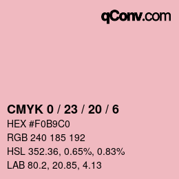 Color code: CMYK 0 / 23 / 20 / 6 | qconv.com