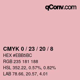 Color code: CMYK 0 / 23 / 20 / 8 | qconv.com