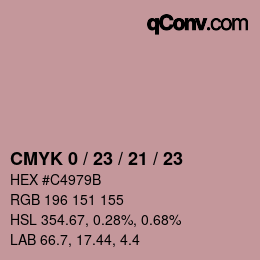 Color code: CMYK 0 / 23 / 21 / 23 | qconv.com