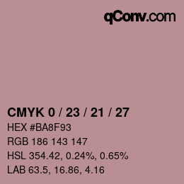 Color code: CMYK 0 / 23 / 21 / 27 | qconv.com