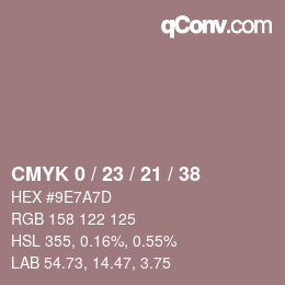 Color code: CMYK 0 / 23 / 21 / 38 | qconv.com