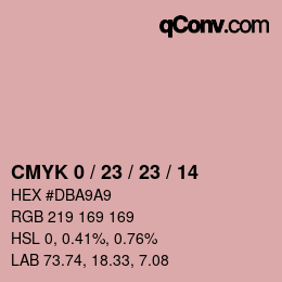 カラーコード: CMYK 0 / 23 / 23 / 14 | qconv.com