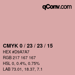 Farbcode: CMYK 0 / 23 / 23 / 15 | qconv.com