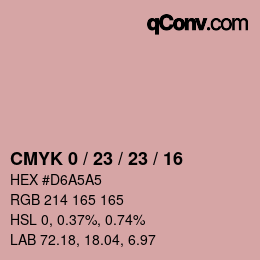 カラーコード: CMYK 0 / 23 / 23 / 16 | qconv.com