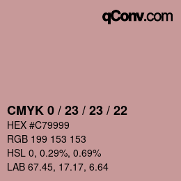 カラーコード: CMYK 0 / 23 / 23 / 22 | qconv.com