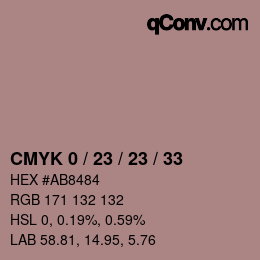カラーコード: CMYK 0 / 23 / 23 / 33 | qconv.com