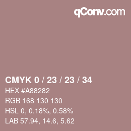 カラーコード: CMYK 0 / 23 / 23 / 34 | qconv.com