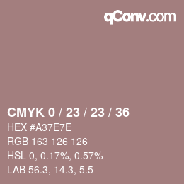 カラーコード: CMYK 0 / 23 / 23 / 36 | qconv.com