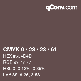 颜色代码: CMYK 0 / 23 / 23 / 61 | qconv.com