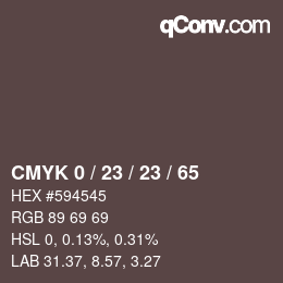 Color code: CMYK 0 / 23 / 23 / 65 | qconv.com