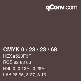 カラーコード: CMYK 0 / 23 / 23 / 68 | qconv.com
