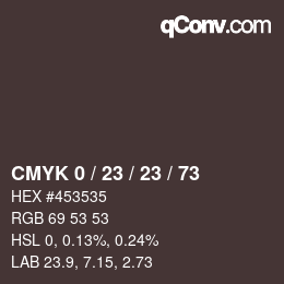 Color code: CMYK 0 / 23 / 23 / 73 | qconv.com