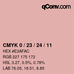 カラーコード: CMYK 0 / 23 / 24 / 11 | qconv.com
