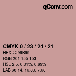 カラーコード: CMYK 0 / 23 / 24 / 21 | qconv.com