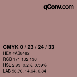 Color code: CMYK 0 / 23 / 24 / 33 | qconv.com