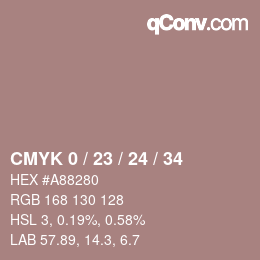颜色代码: CMYK 0 / 23 / 24 / 34 | qconv.com