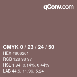 颜色代码: CMYK 0 / 23 / 24 / 50 | qconv.com