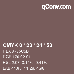 Color code: CMYK 0 / 23 / 24 / 53 | qconv.com