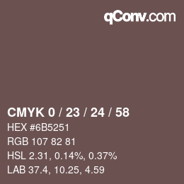 Color code: CMYK 0 / 23 / 24 / 58 | qconv.com