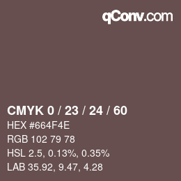 Color code: CMYK 0 / 23 / 24 / 60 | qconv.com