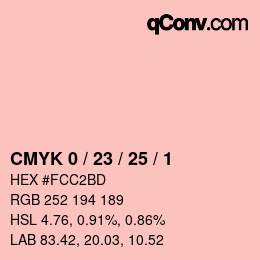 Color code: CMYK 0 / 23 / 25 / 1 | qconv.com