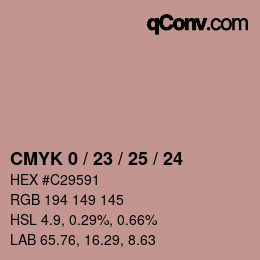 カラーコード: CMYK 0 / 23 / 25 / 24 | qconv.com
