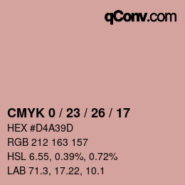 カラーコード: CMYK 0 / 23 / 26 / 17 | qconv.com