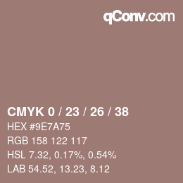 Color code: CMYK 0 / 23 / 26 / 38 | qconv.com