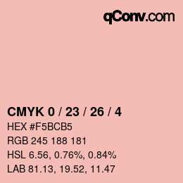 Farbcode: CMYK 0 / 23 / 26 / 4 | qconv.com