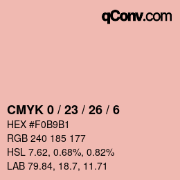 Color code: CMYK 0 / 23 / 26 / 6 | qconv.com