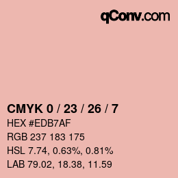 カラーコード: CMYK 0 / 23 / 26 / 7 | qconv.com