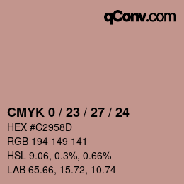 Color code: CMYK 0 / 23 / 27 / 24 | qconv.com