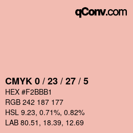 Color code: CMYK 0 / 23 / 27 / 5 | qconv.com