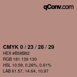 Color code: CMYK 0 / 23 / 28 / 29 | qconv.com