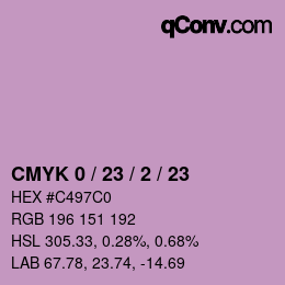 Color code: CMYK 0 / 23 / 2 / 23 | qconv.com
