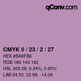 Color code: CMYK 0 / 23 / 2 / 27 | qconv.com