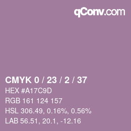 Color code: CMYK 0 / 23 / 2 / 37 | qconv.com