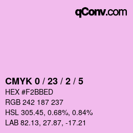 カラーコード: CMYK 0 / 23 / 2 / 5 | qconv.com