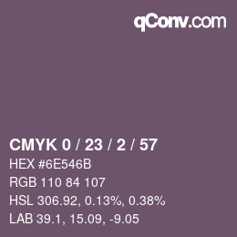カラーコード: CMYK 0 / 23 / 2 / 57 | qconv.com