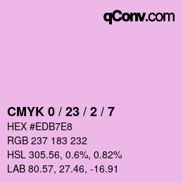 Color code: CMYK 0 / 23 / 2 / 7 | qconv.com