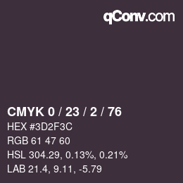 Color code: CMYK 0 / 23 / 2 / 76 | qconv.com