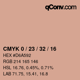 Color code: CMYK 0 / 23 / 32 / 16 | qconv.com
