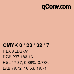 カラーコード: CMYK 0 / 23 / 32 / 7 | qconv.com